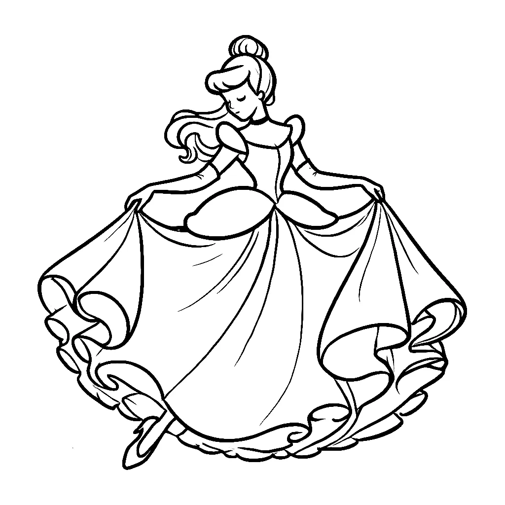 Dibujos para colorear e imprimir Cinderella