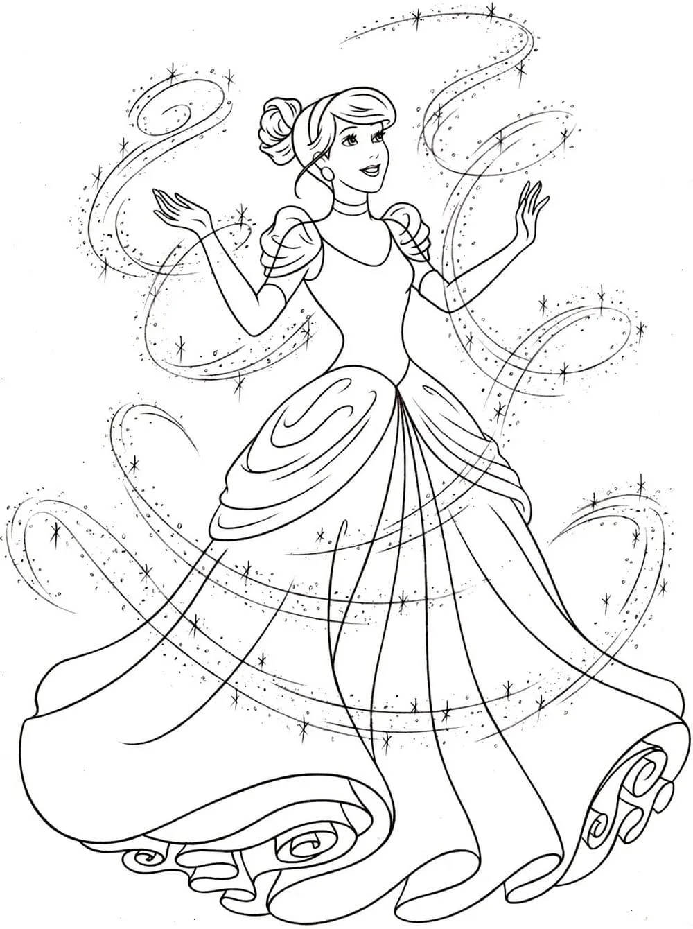 Dibujos para colorear e imprimir Cinderella