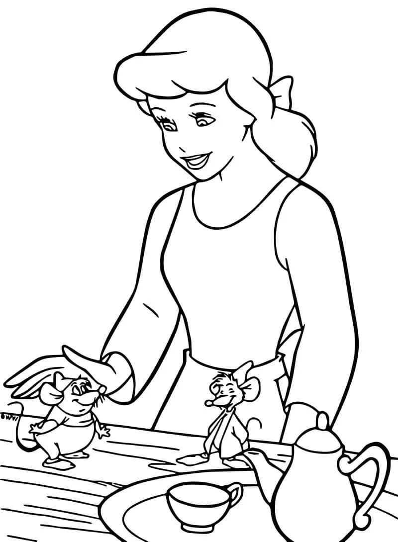 Dibujos para colorear e imprimir Cinderella