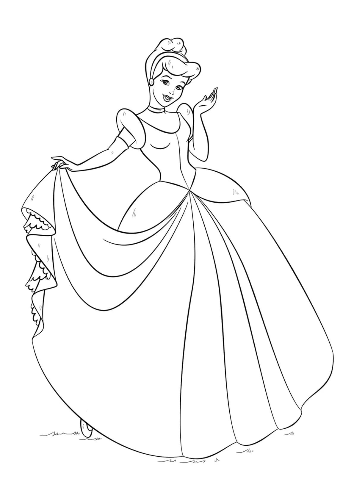 Dibujos para colorear e imprimir Cinderella