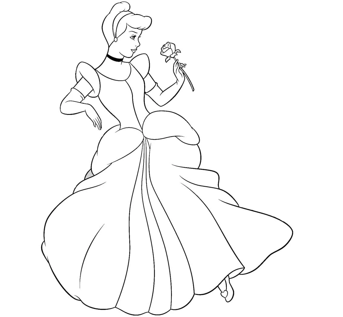 Dibujos para colorear e imprimir Cinderella