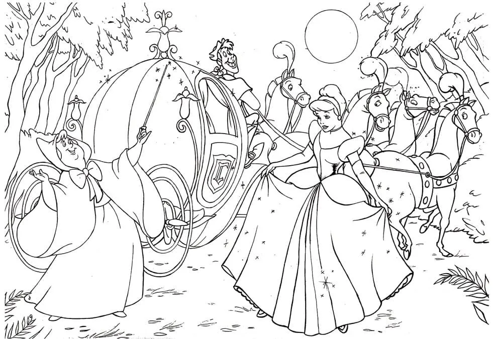 Dibujos para colorear e imprimir Cinderella