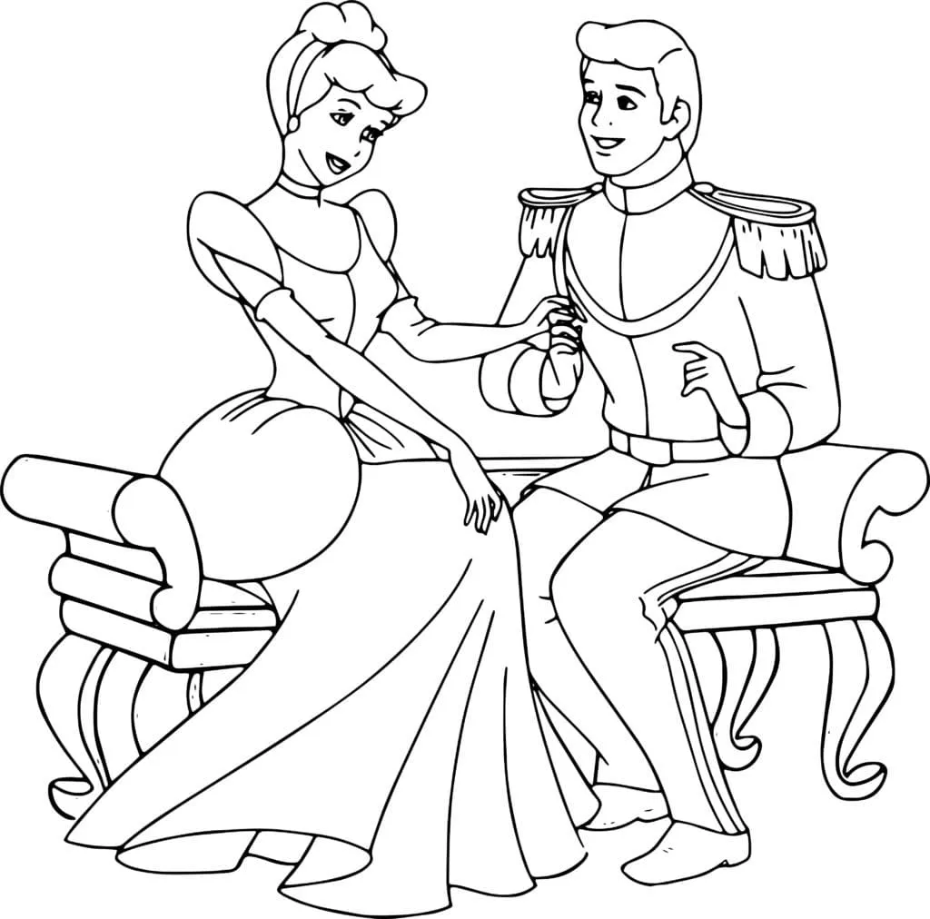 Dibujos para colorear e imprimir Cinderella