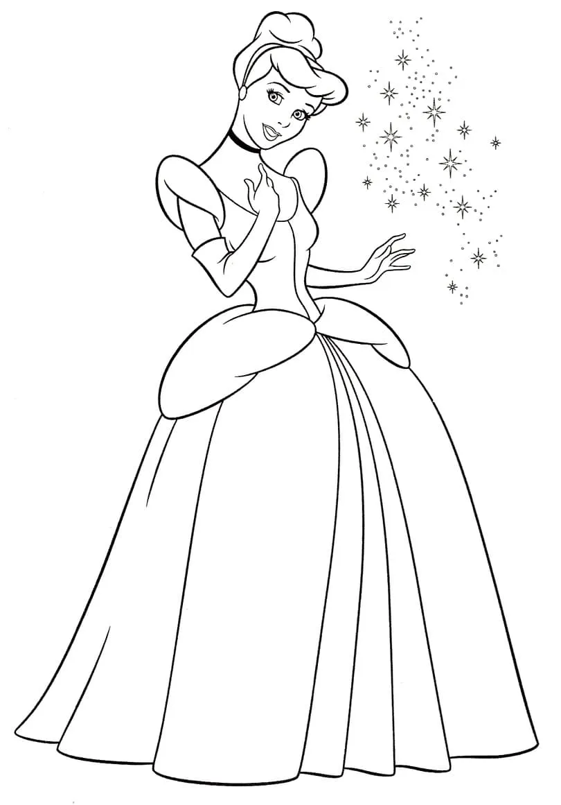 Dibujos para colorear e imprimir Cinderella