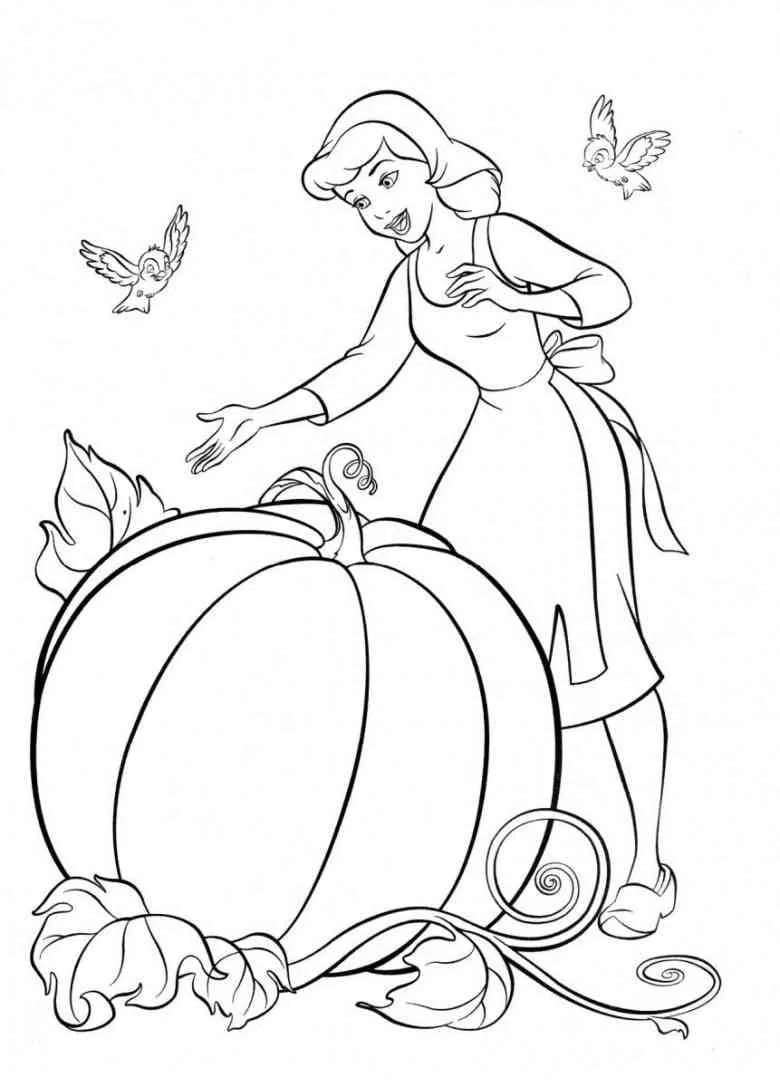 Dibujos para colorear e imprimir Cinderella