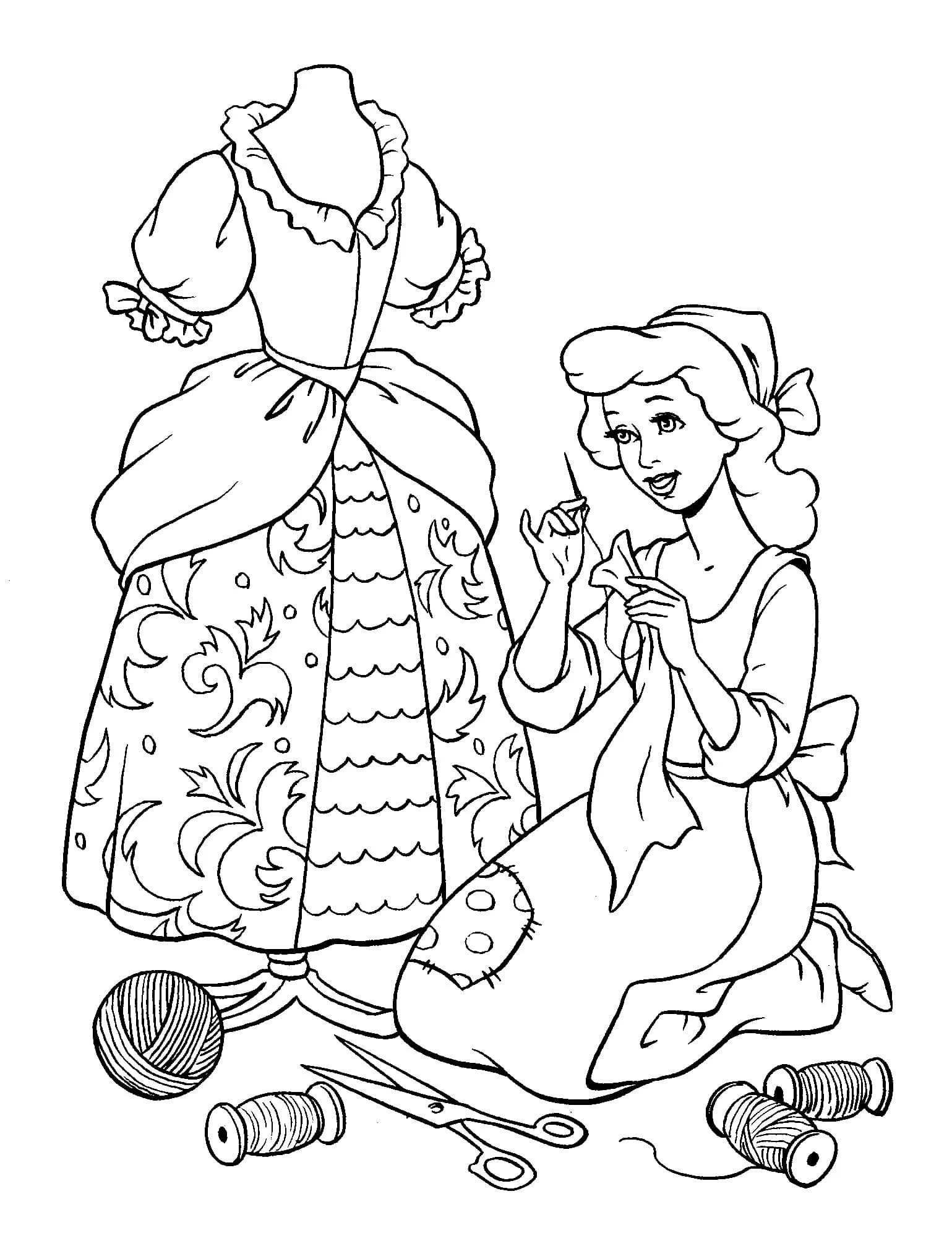 Dibujos para colorear e imprimir Cinderella