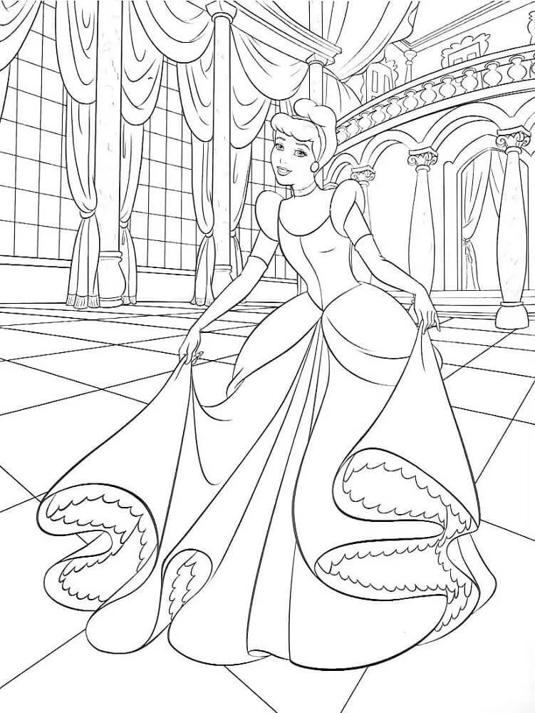 Dibujos para colorear e imprimir Cinderella