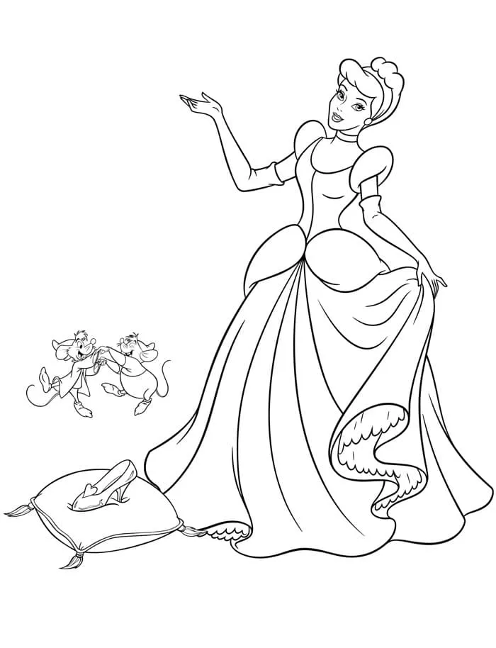 Dibujos para colorear e imprimir Cinderella