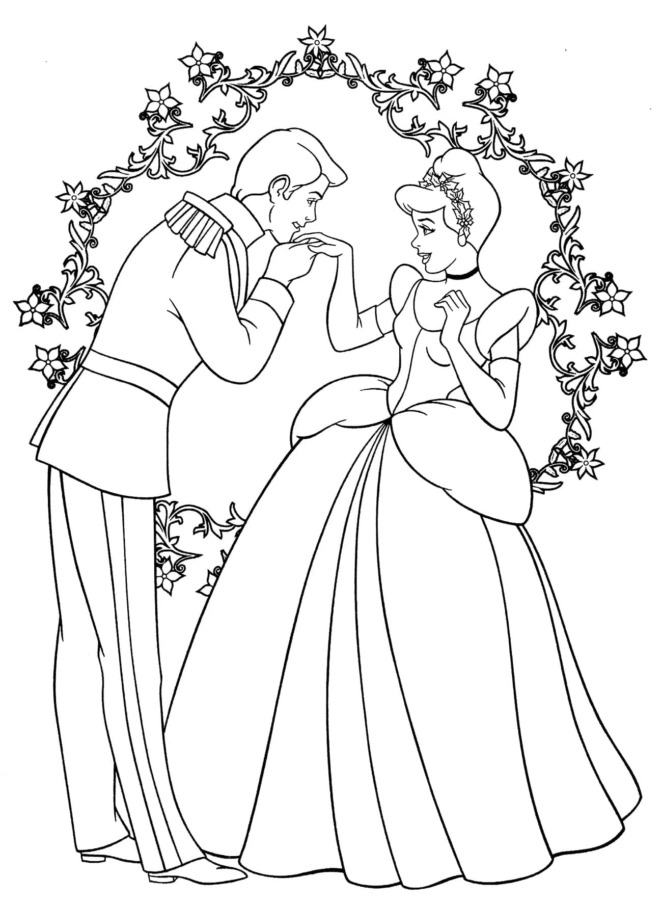 Dibujos para colorear e imprimir Cinderella