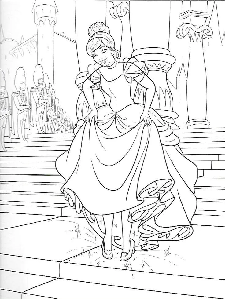 Dibujos para colorear e imprimir Cinderella