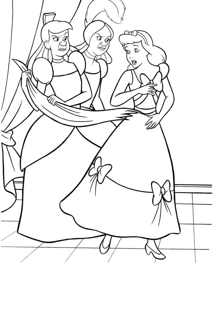 Dibujos para colorear e imprimir Cinderella