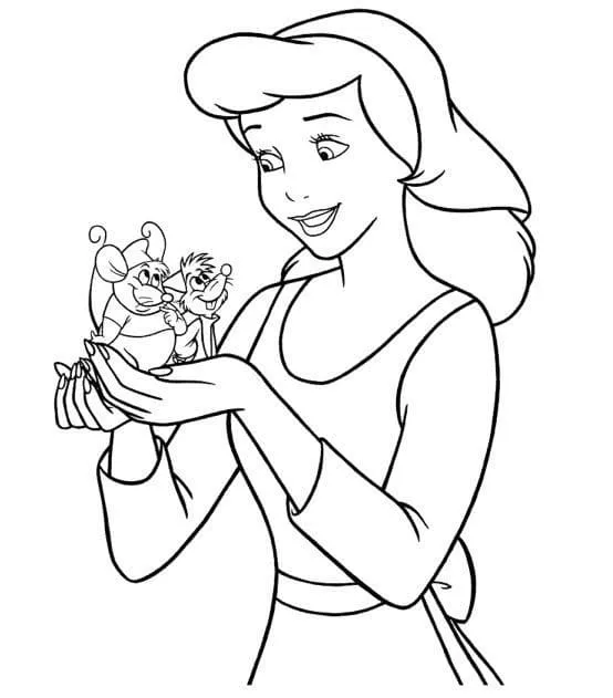 Dibujos para colorear e imprimir Cinderella