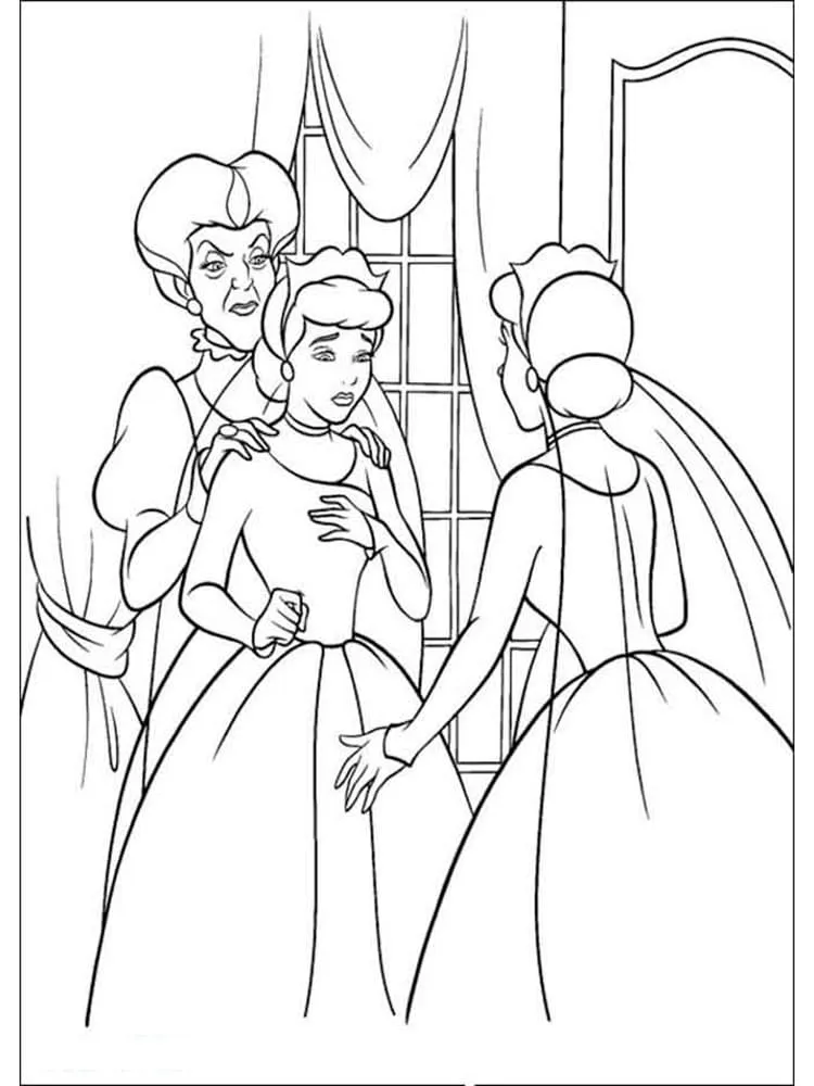 Dibujos para colorear e imprimir Cinderella