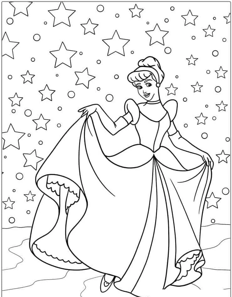 Dibujos para colorear e imprimir Cinderella