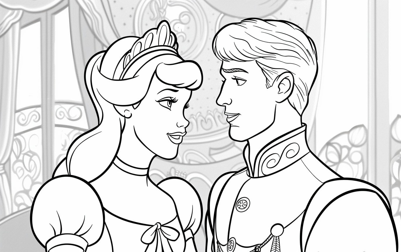 Dibujos para colorear e imprimir Cinderella