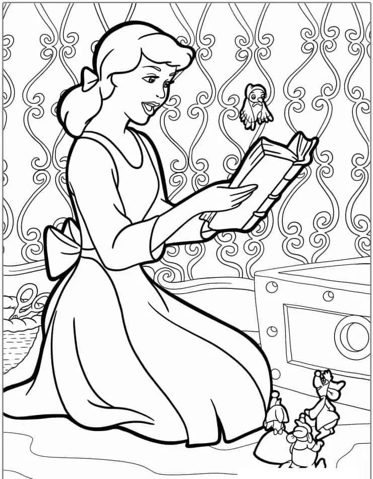 Dibujos para colorear e imprimir Cinderella