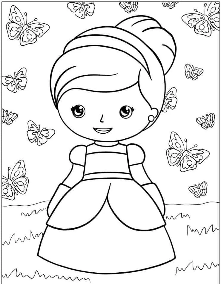 Dibujos para colorear e imprimir Cinderella