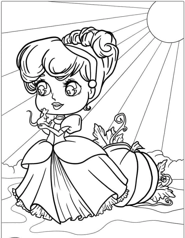 Dibujos para colorear e imprimir Cinderella