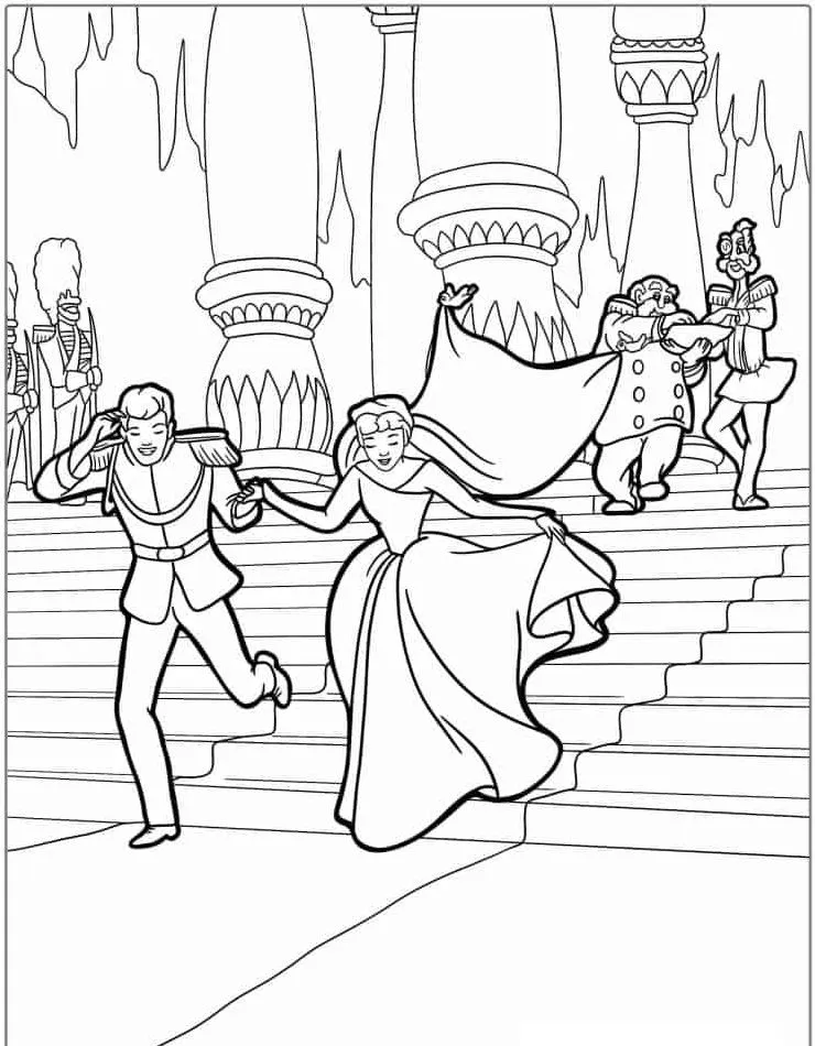 Dibujos para colorear e imprimir Cinderella