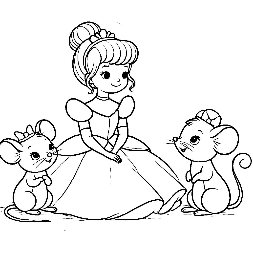 Dibujos para colorear e imprimir Cinderella