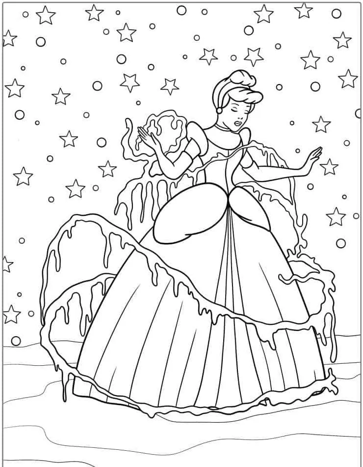 Dibujos para colorear e imprimir Cinderella