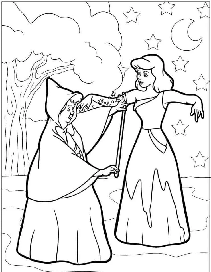 Dibujos para colorear e imprimir Cinderella