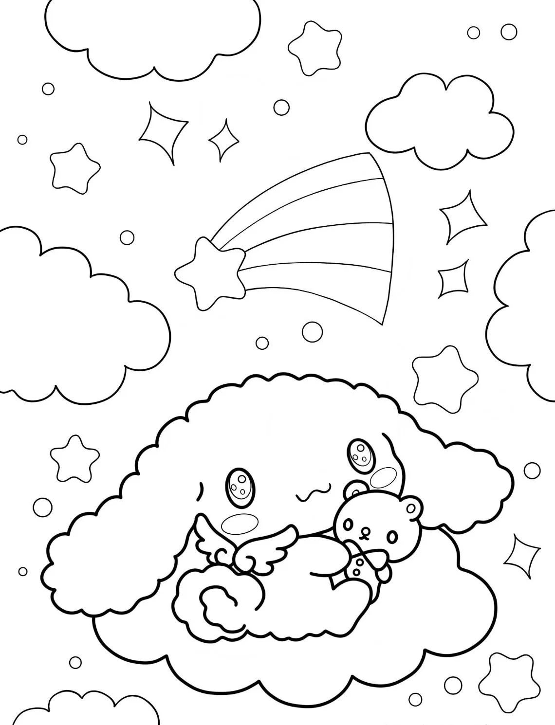 Dibujos para colorear e imprimir Cinnamoroll