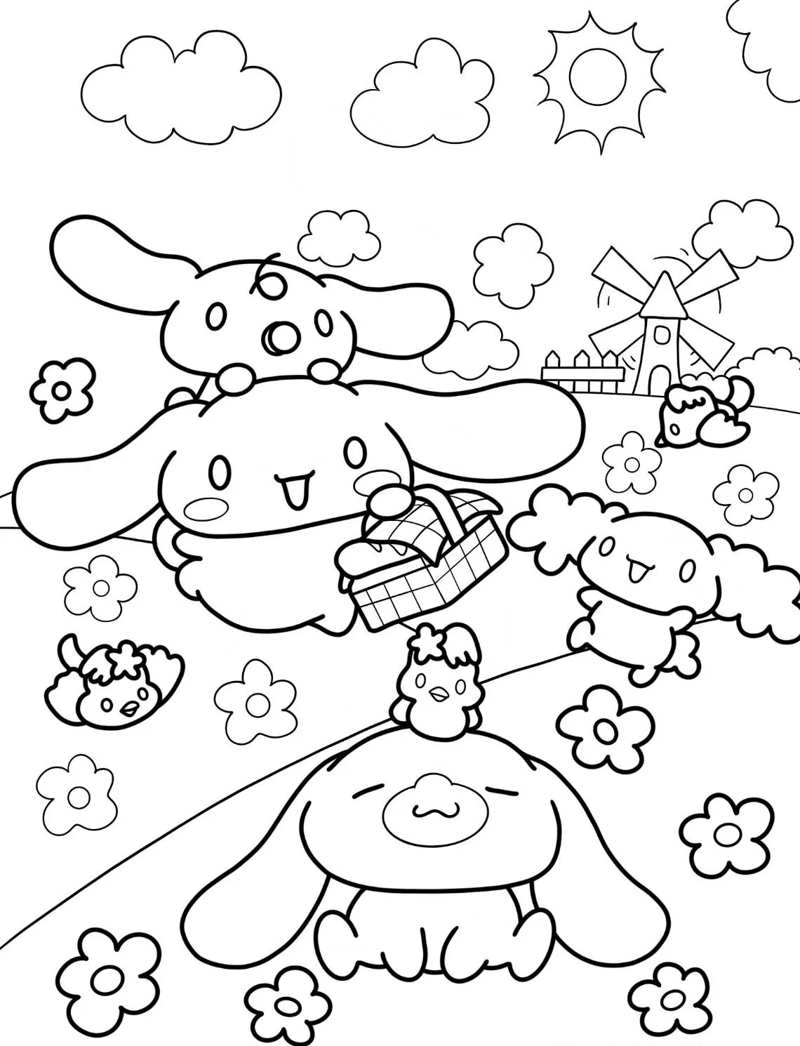 Dibujos para colorear e imprimir Cinnamoroll