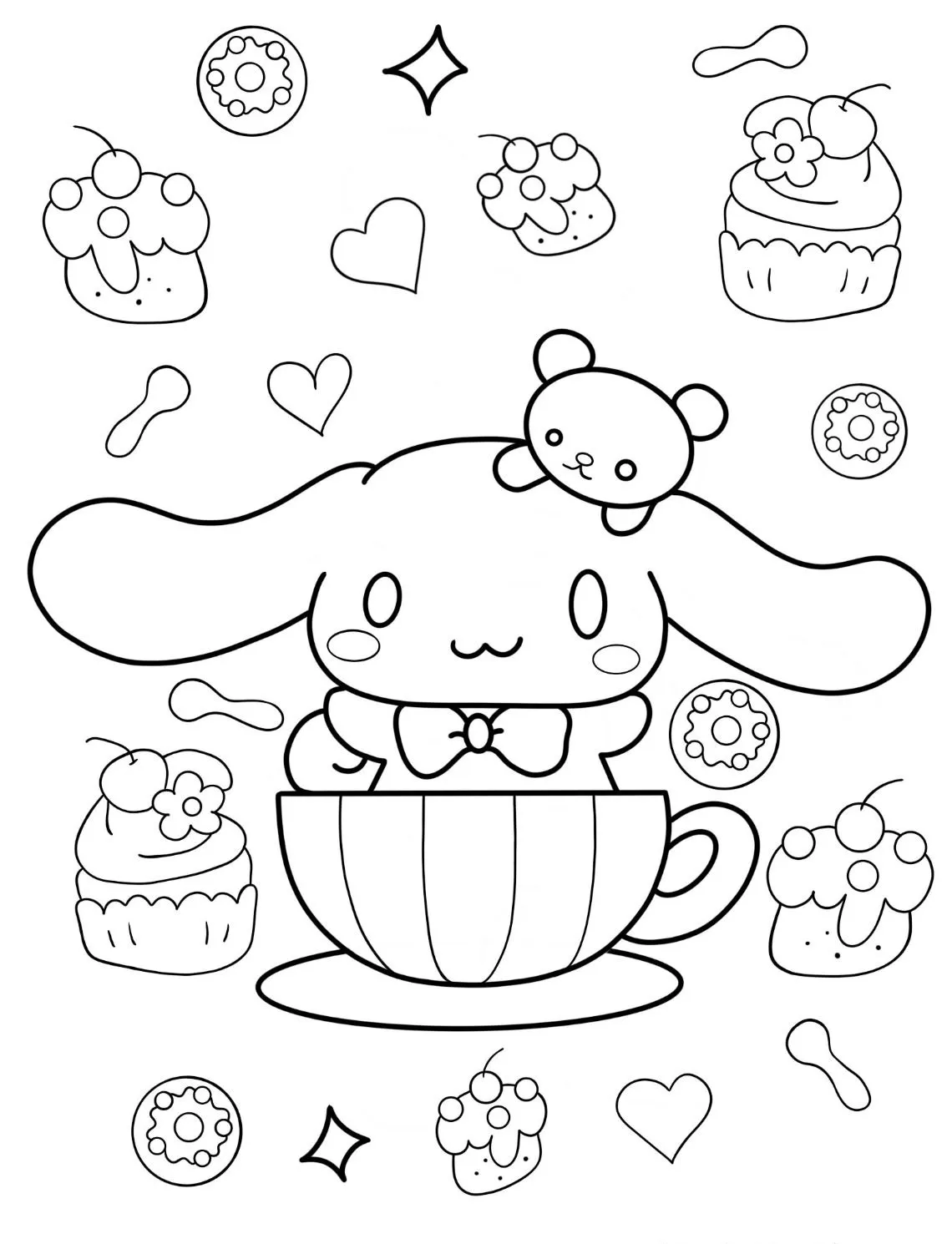 Dibujos para colorear e imprimir Cinnamoroll