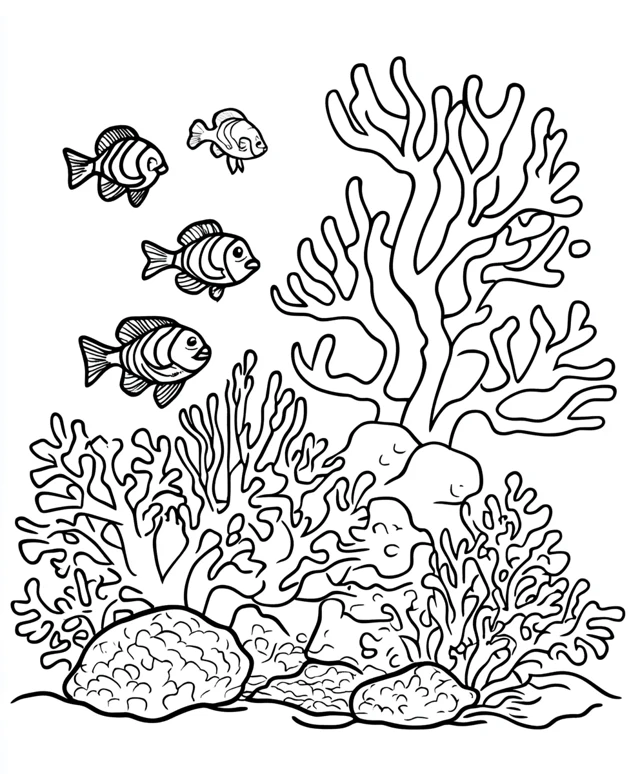 Dibujos para colorear e imprimir Coral