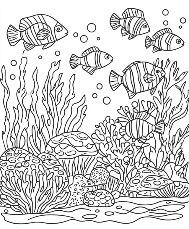 Dibujos para colorear e imprimir Coral