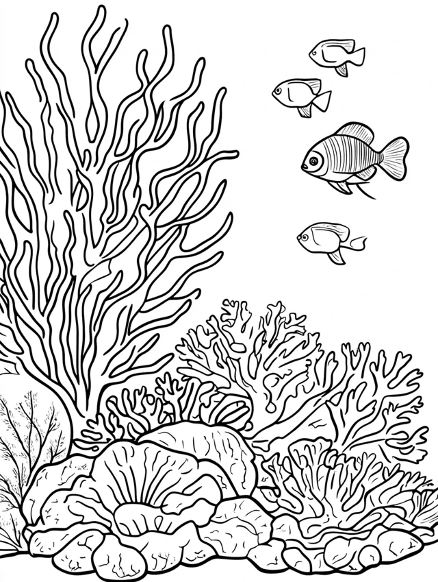 Coral coloring pages 3