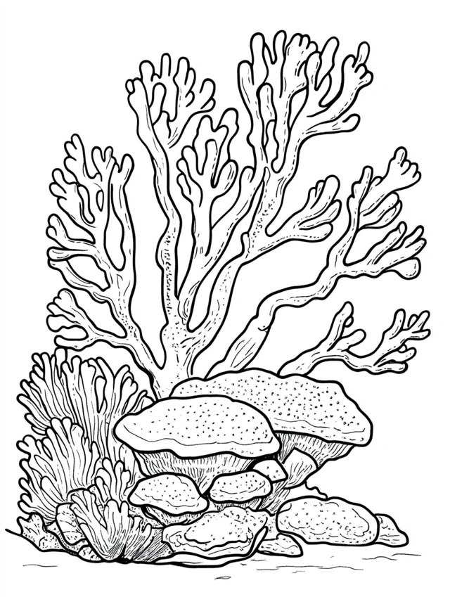 Dibujos para colorear e imprimir Coral