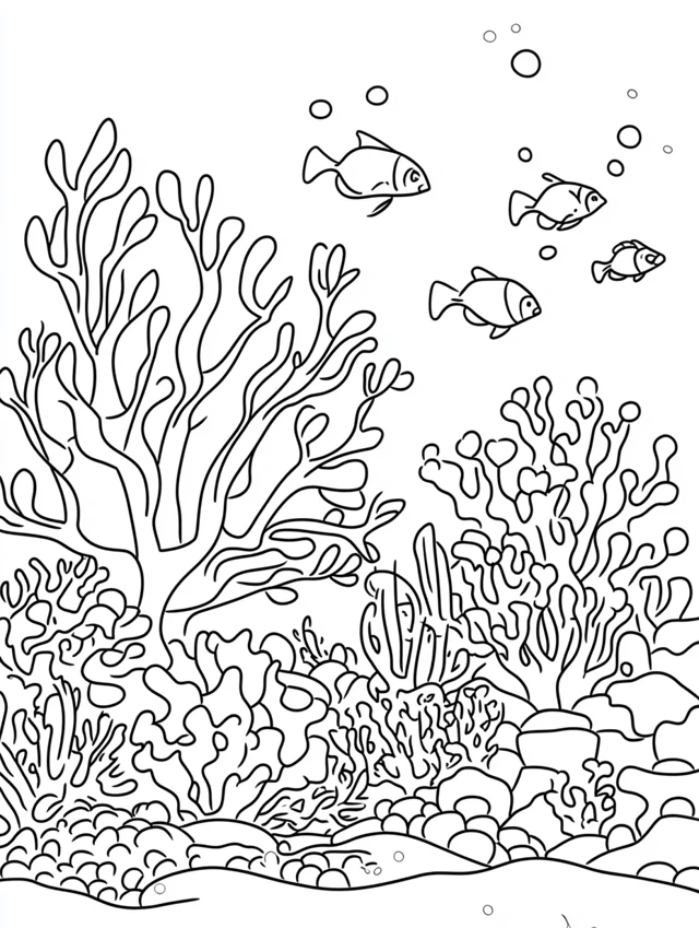 Dibujos para colorear e imprimir Coral