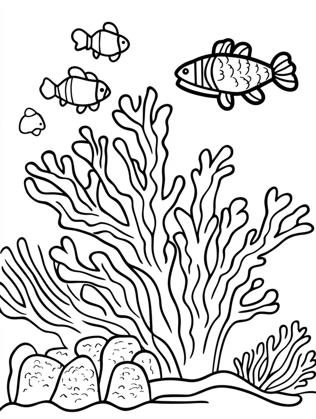 Dibujos para colorear e imprimir Coral