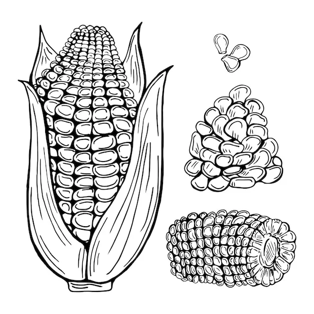 Dibujos para colorear e imprimir Corn