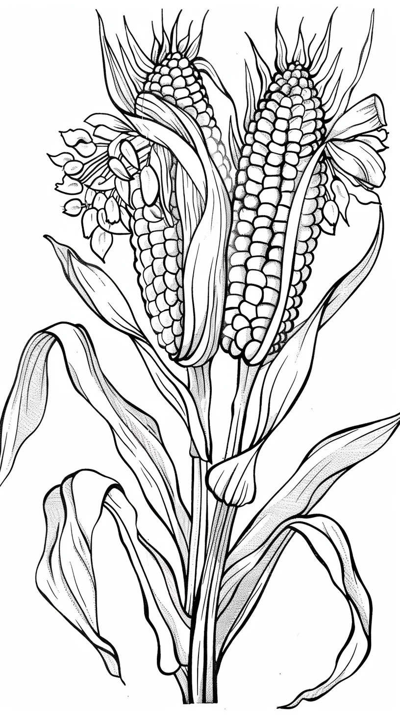 Dibujos para colorear e imprimir Corn