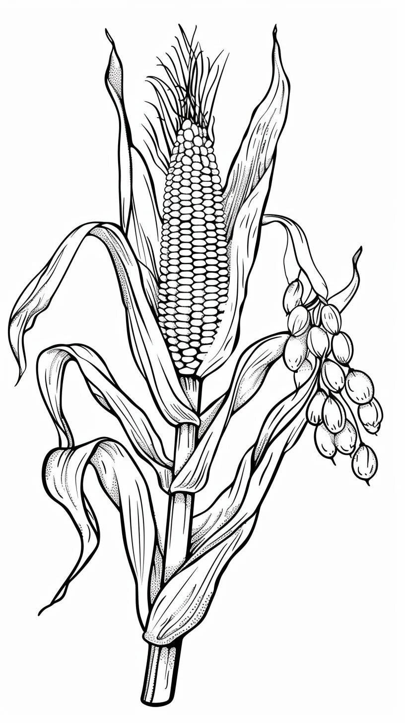 Dibujos para colorear e imprimir Corn