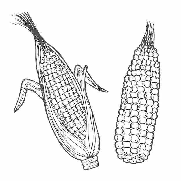 Dibujos para colorear e imprimir Corn