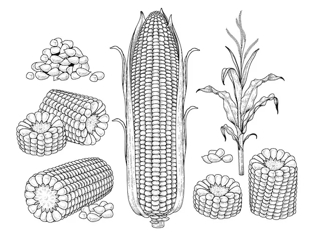 Dibujos para colorear e imprimir Corn