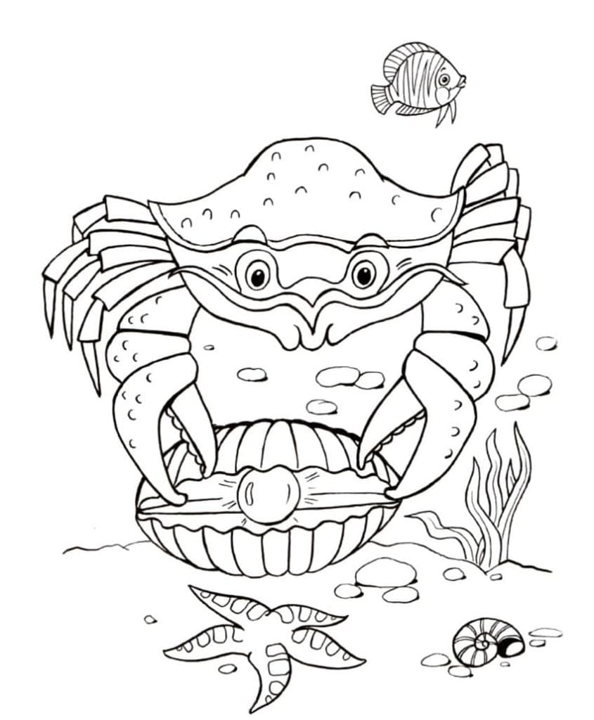 Dibujos para colorear e imprimir Crab