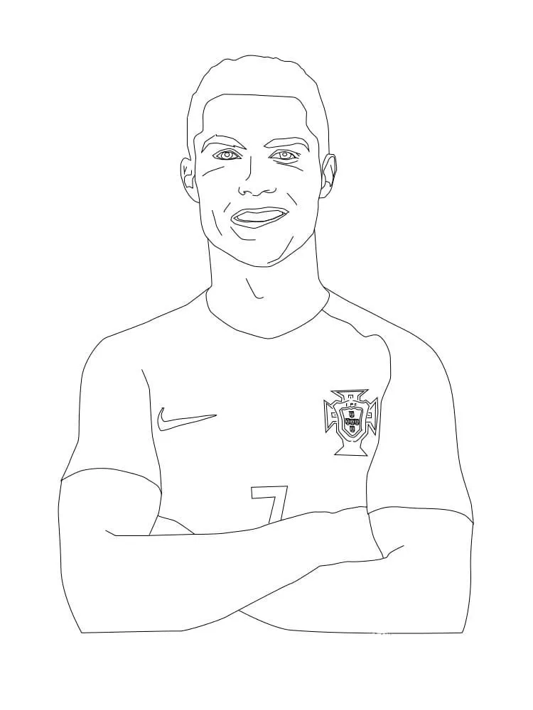 Dibujos para colorear e imprimir Cristiano Ronaldo