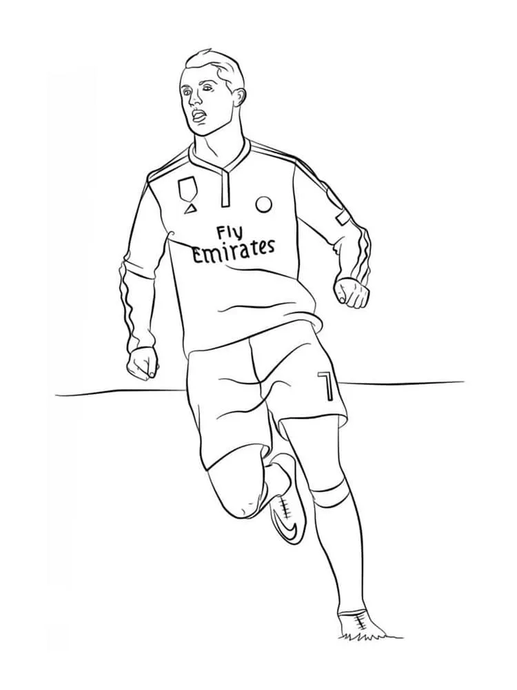 Dibujos para colorear e imprimir Cristiano Ronaldo