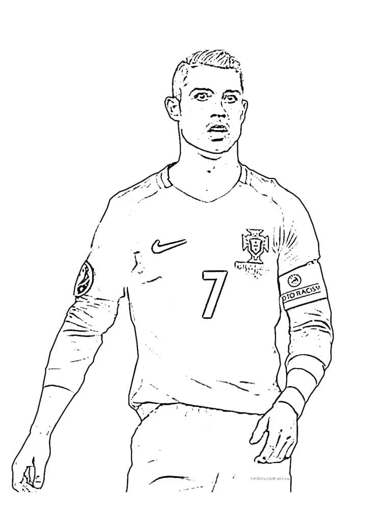 Dibujos para colorear e imprimir Cristiano Ronaldo