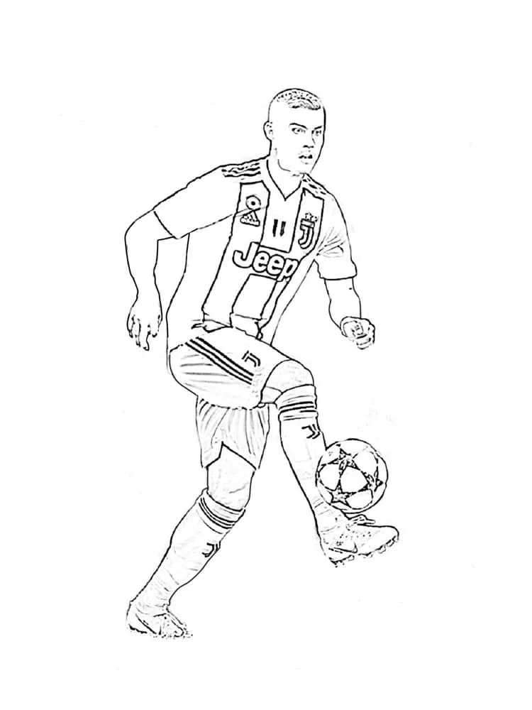 Dibujos para colorear e imprimir Cristiano Ronaldo