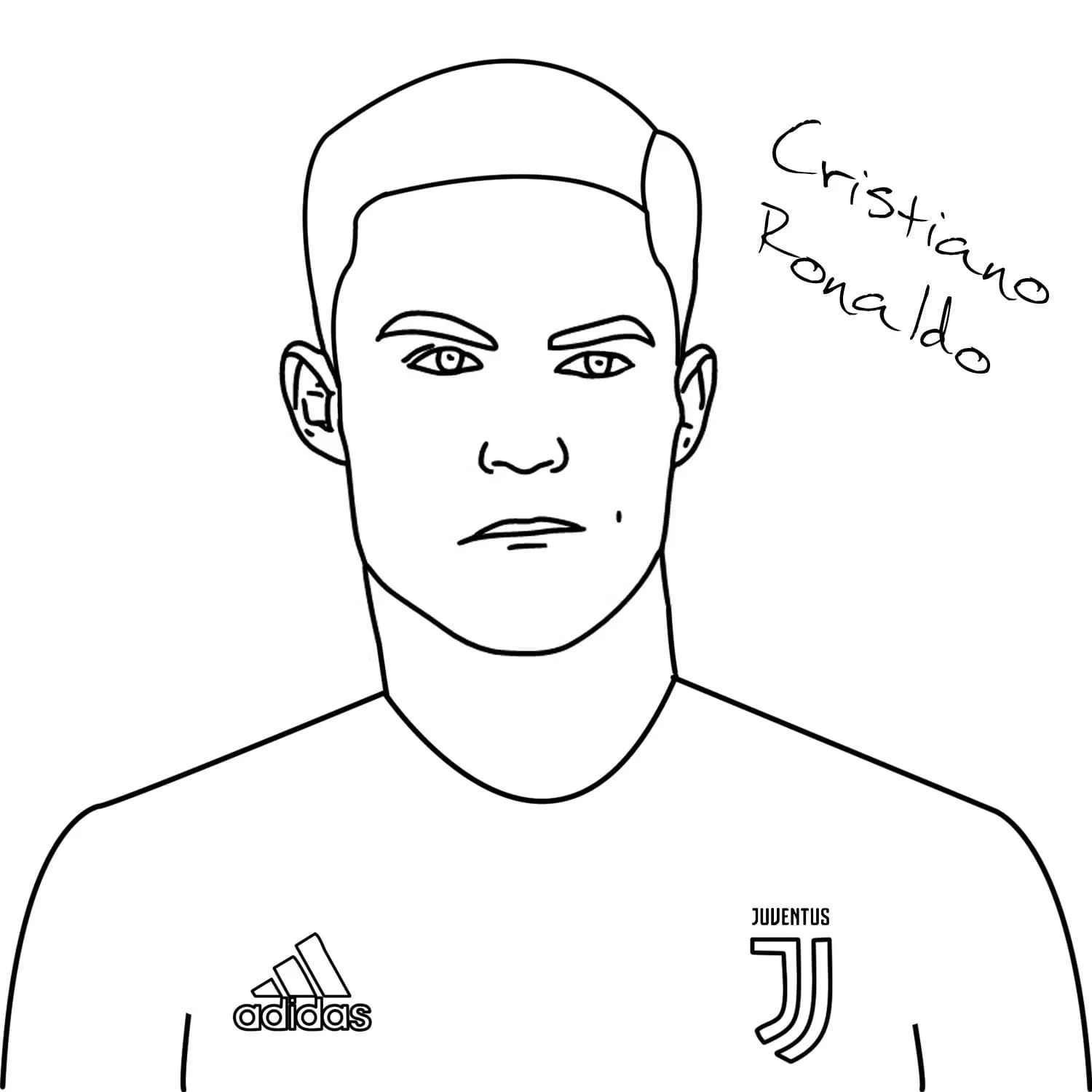 Dibujos para colorear e imprimir Cristiano Ronaldo