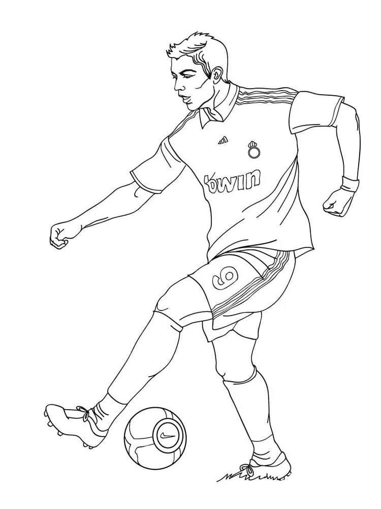 Dibujos para colorear e imprimir Cristiano Ronaldo