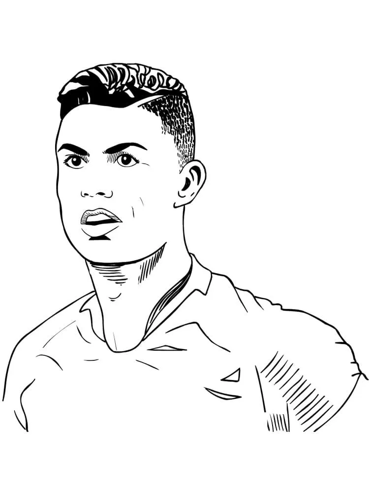 Dibujos para colorear e imprimir Cristiano Ronaldo