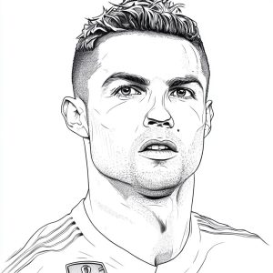 Cristiano Ronaldo coloring pages 18