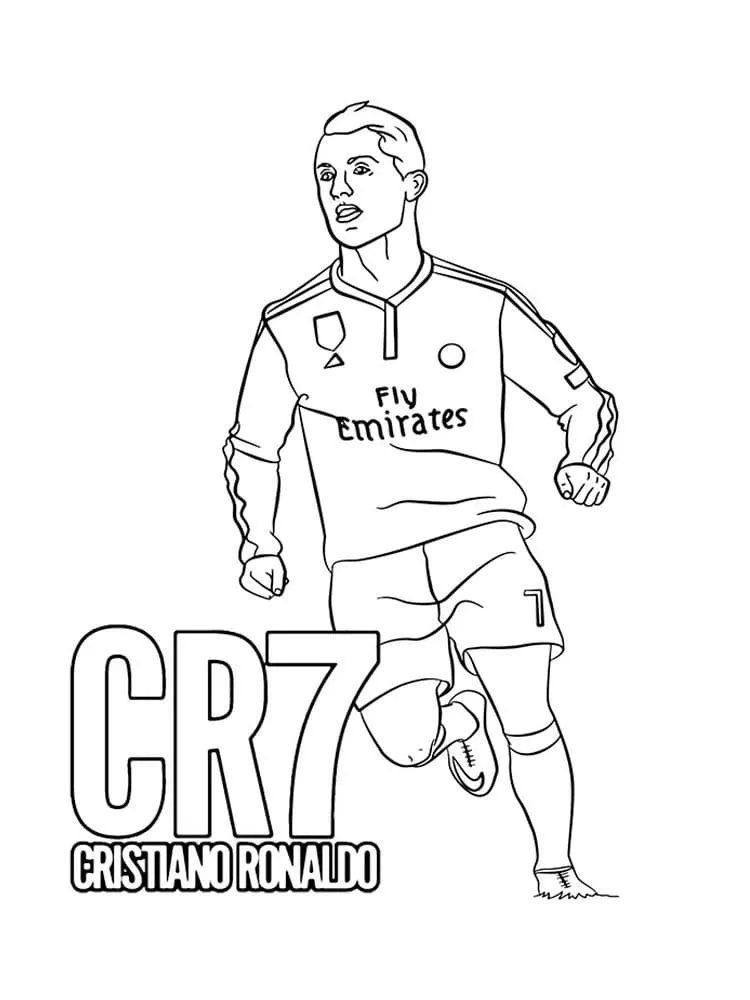 Dibujos para colorear e imprimir Cristiano Ronaldo